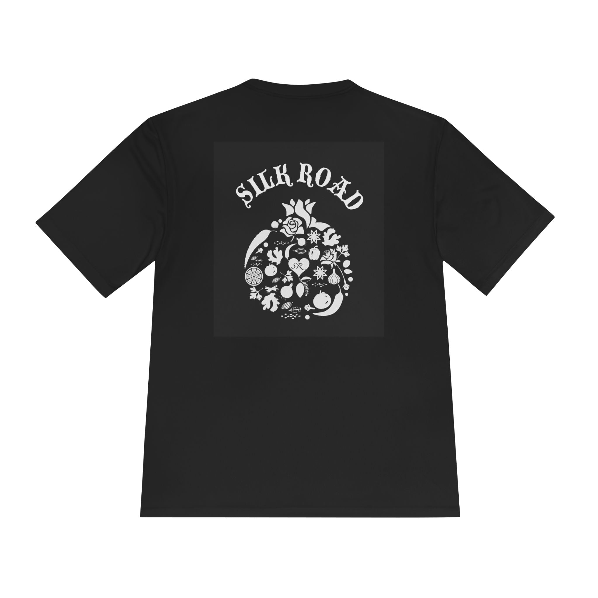 Silk Road Floral Graphic Tee — Vintage Botanical Moon & Fruits Design