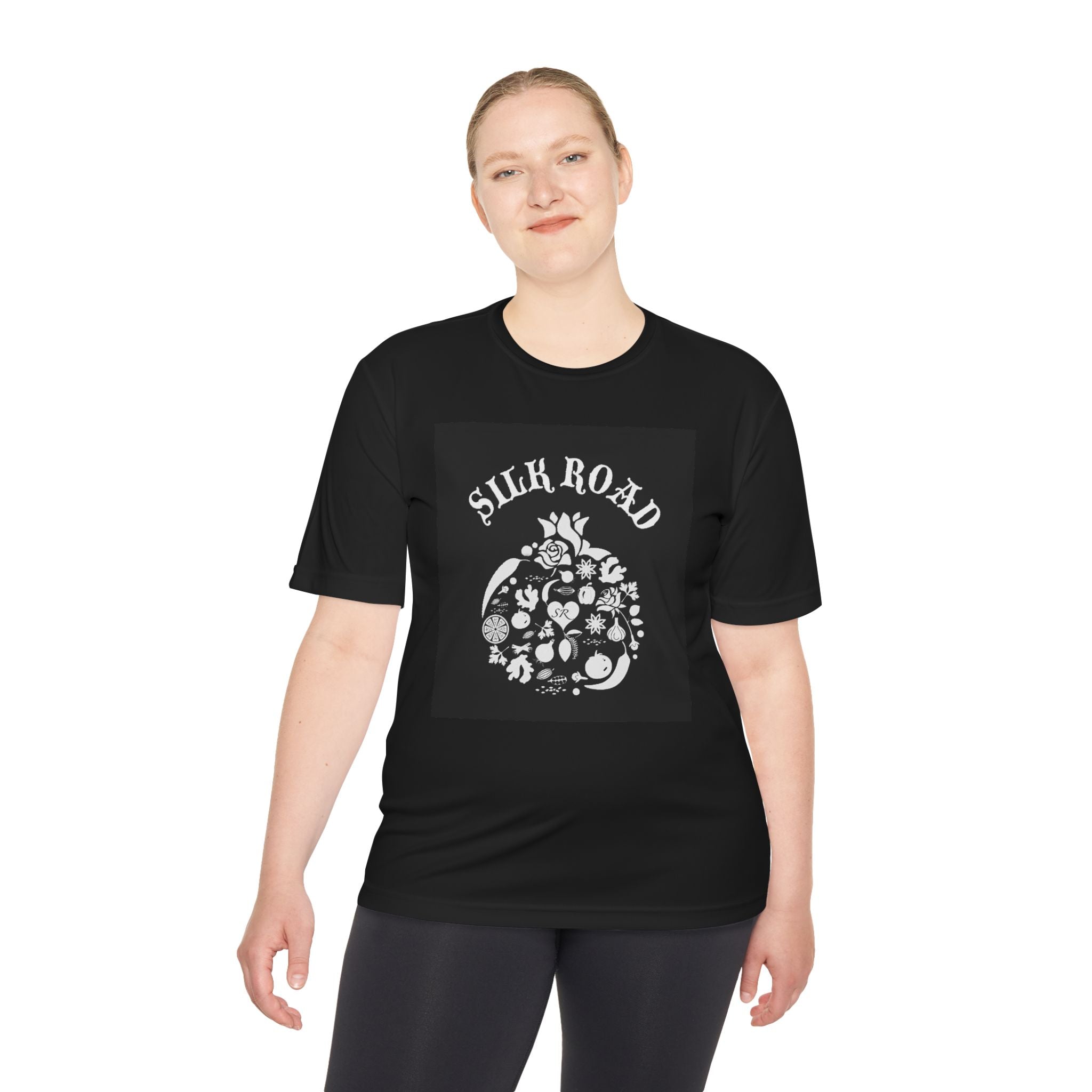 Silk Road Floral Graphic Tee — Vintage Botanical Moon & Fruits Design